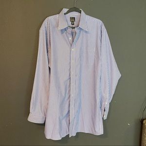 Jos. A. Banks Blue and White Striped button down